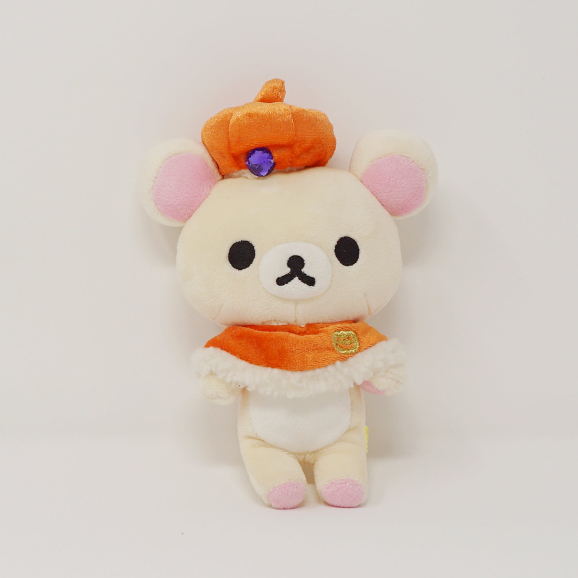 2009 Korilakkuma with Pumpkin Hat and Orange Cape Prize Toy Plush - Rilakkuma Pumpkin Halloween
