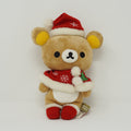 2009 Fuzzy Pom Pom Santa Cape Rilakkuma Plush - Christmas Rilakkuma Store Limited - San-X