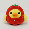 2009 Kiiroitori in Strawberry Costume Plush - Strawberry Theme Rilakkuma - San-X
